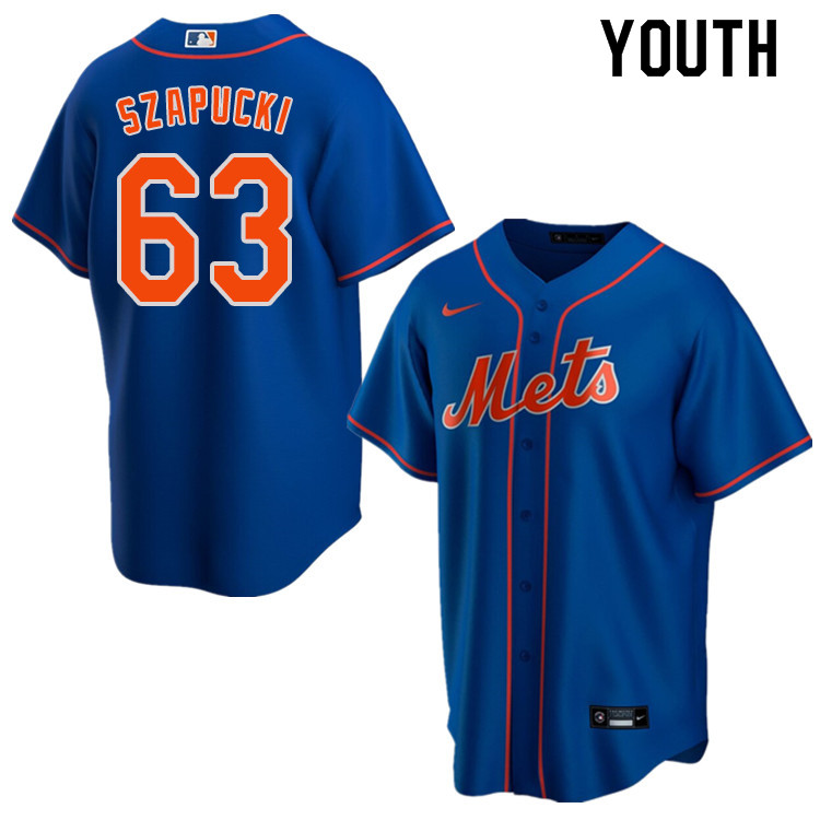 Nike Youth #63 Thomas Szapucki New York Mets Baseball Jerseys Sale-Blue